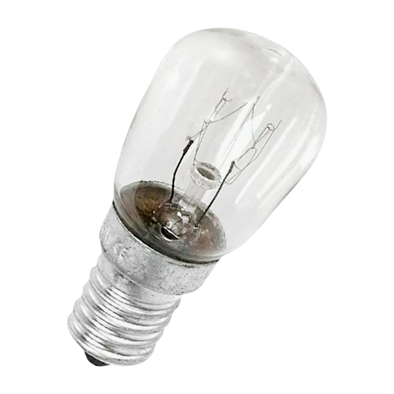 Лампа накаливания Makeeta Е12 10W 220-240V свеча для холодильников прозрачная (1/50)