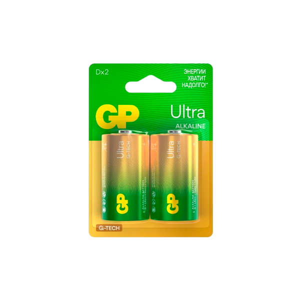 Батарейка GP ULTRA G-Tech LR20 D BL2 Alkaline 1.5V (2/20/160)