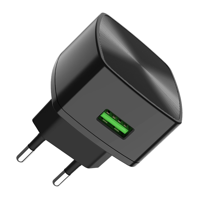 Сетевое З/У HOCO C70A 1USB 3.0A QC3.0 черный (1/72)