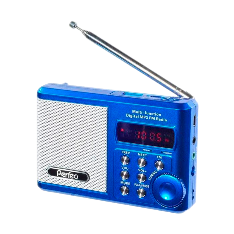 Радиоприемник Perfeo SV922 SOUND RANGER 3W пластик microSD USB/Jack3.5 синий