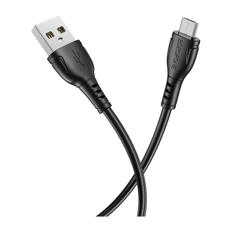 Кабель Borofone BX51 USB (m)-microUSB (m) 1.0м 2.0A ПВХ черный в коробке (1/360)