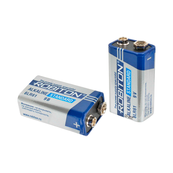 Батарейка ROBITON STANDARD 6LR61 9V SR1 в упак 10 шт (10/240)