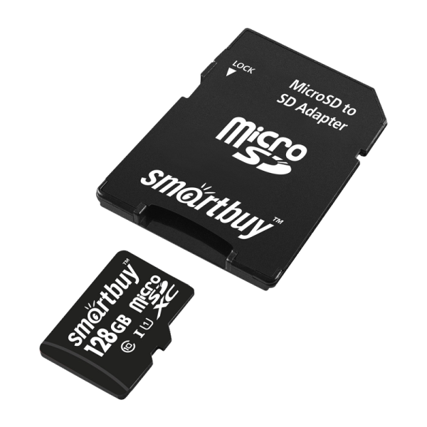 Карта памяти microSD Smartbuy 128GB Class10 UHS-I (U1) 90 МБ/сек без адаптера