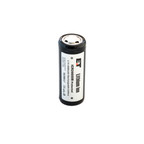 Аккумулятор ET ICR26650B  Protected 26.0*65.0, 4500mAh, Li-Ion (2/49/98)