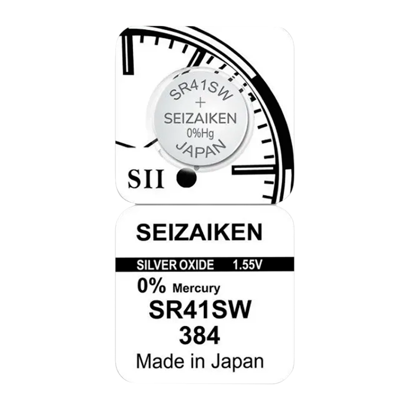 Батарейка SEIZAIKEN 384 (SR41SW) Silver Oxide 1.55V (1/10/100/1000)