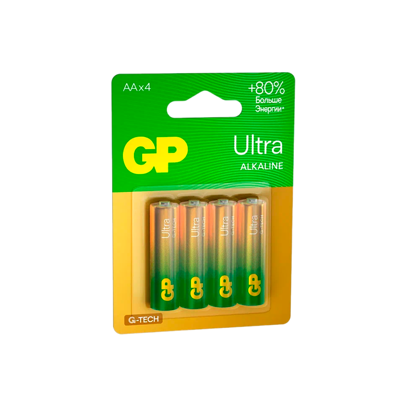 Батарейка GP ULTRA G-Tech LR6 AA BL4 Alkaline 1.5V (4/40/160)