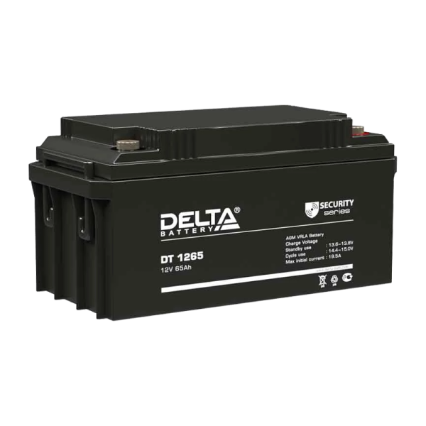 #Аккумулятор свинцово-кислотный Delta DT 1265 12V 65Ah