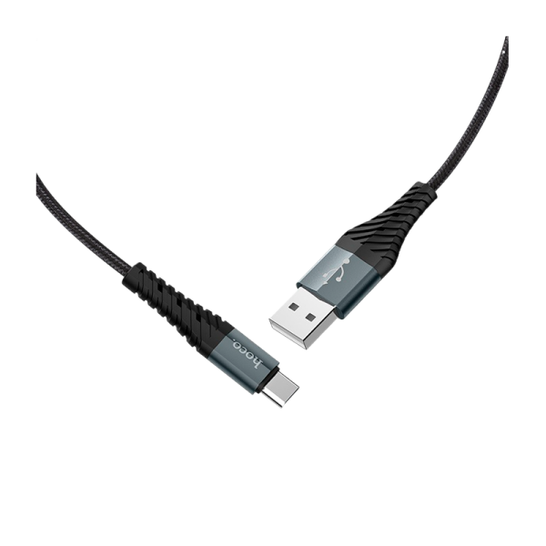 Кабель HOCO X38 USB (m)-Type-C (m) 0.25м 2.4A нейлон черный (1/31/310)