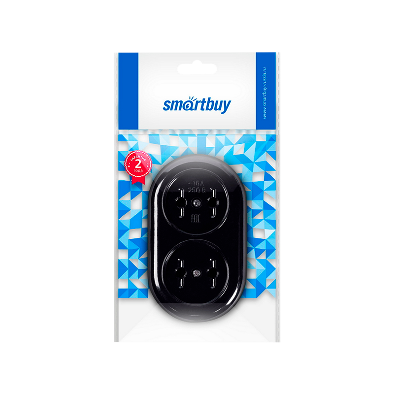 Колодка Smartbuy бакелитовая, 2 гнезда 10А/2,2кВт без заземления