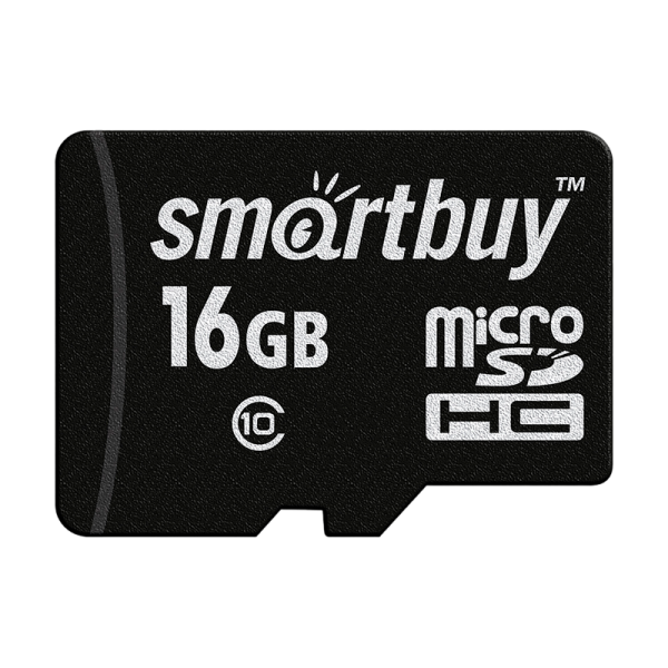 Карта памяти microSD Smartbuy 16GB Class10 10 МБ/сек без адаптера
