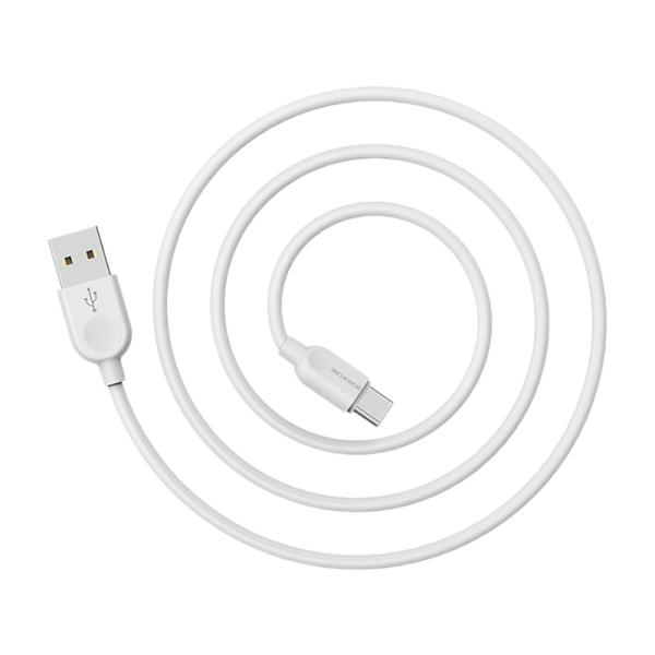 Кабель Borofone BX14 USB (m)-Type-C (m) 2.0м 2.4A ПВХ белый (1/360)