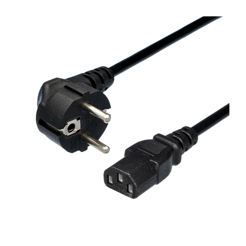 Кабель питания GoPower евровилка CEE 7/7-C13 (f) 1.8м ПВХ 0.75мм черный (1/10/160)