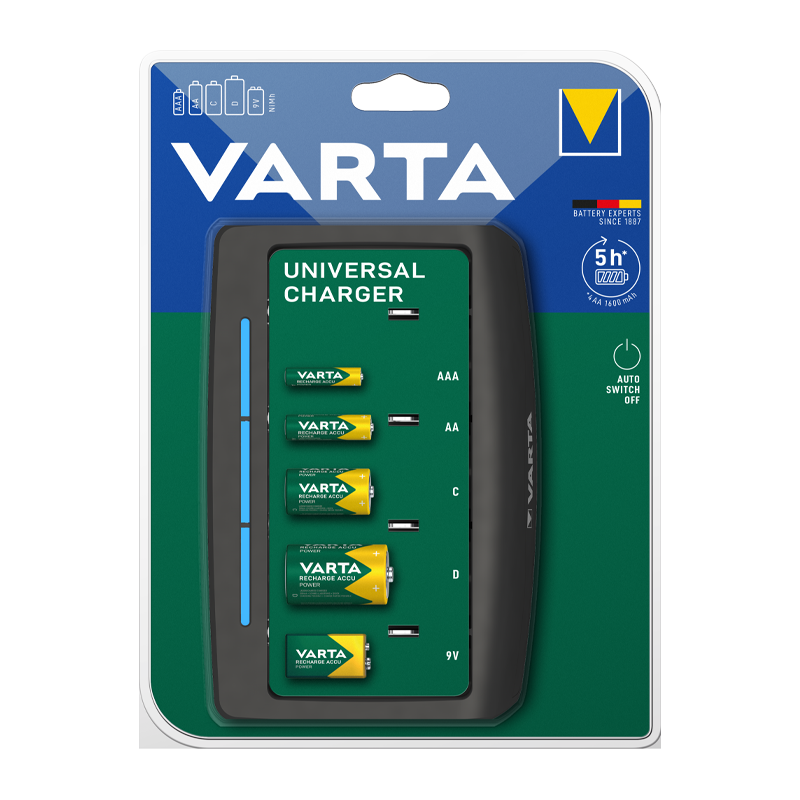 З/У для аккумуляторов Varta Universal Charger (57648) AA/AAA/Крона/C/D 4 слота