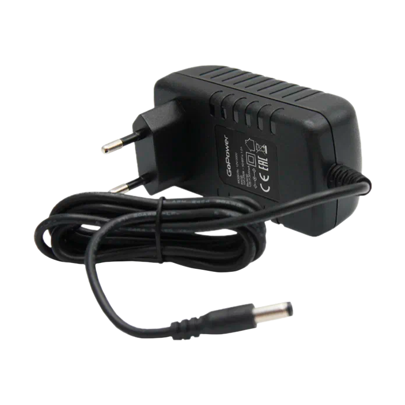 Блок питания GoPower 3.0A 12V 5,5x2,5/12мм импульсный (1/90)