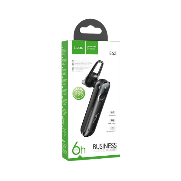 Беспроводная гарнитура HOCO E63 черный (1/19/190)