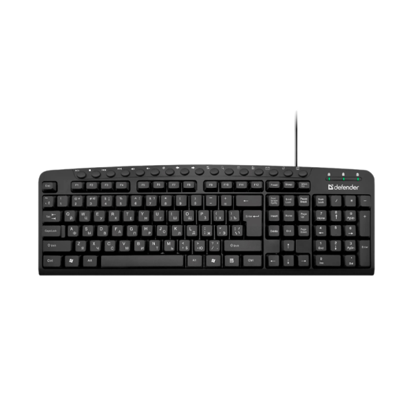 Клавиатура проводная Defender HB-470 Focus классическая USB 1.5м черный (1/20)