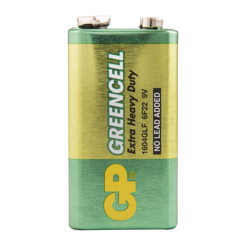 Батарейка GP GreenCell Крона 6F22 BL1 Heavy Duty 9V (1/10/200)