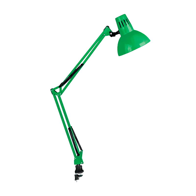 Светильник настольный Camelion KD-312 60W 230V E27 струбцина зеленый (1/12)