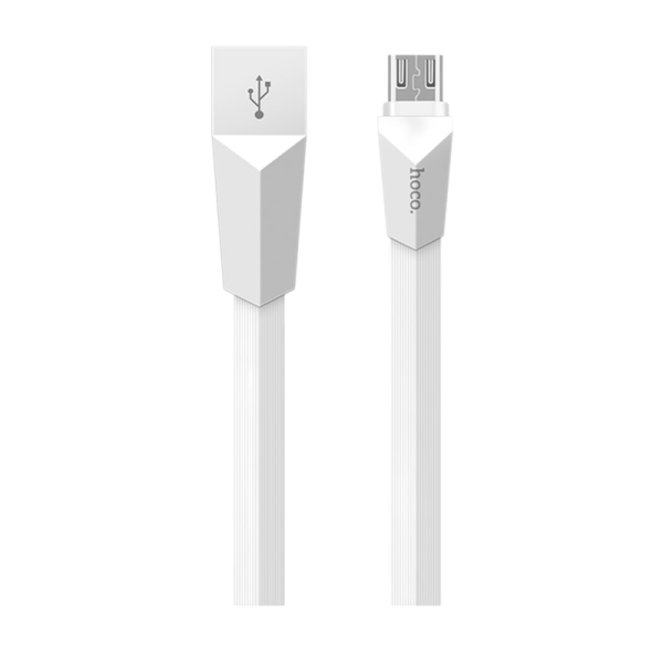Кабель HOCO X4 USB (m)-microUSB (m) 1.2м 2.4A силикон белый (1/32/320)