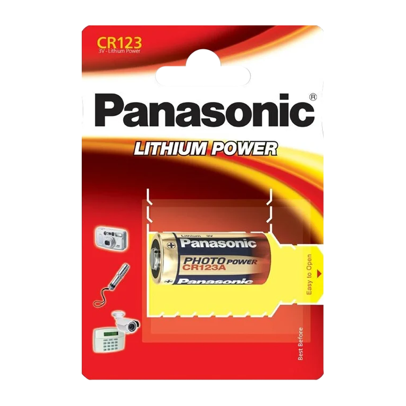 Батарейка Panasonic CR123A BL1 Lithium (1/10/100)
