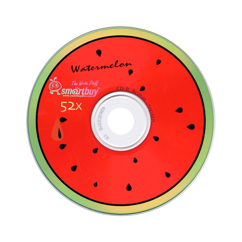 Диск CD-R Smartbuy Fresh-Watermelon 52x 80min 10шт. cake box (50/250)