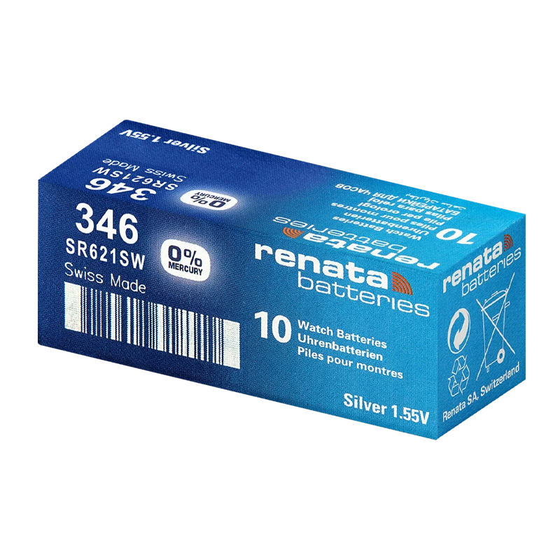 Батарейка Renata 346 (SR712SW) Silver Oxide 1.55V (1/10/100)