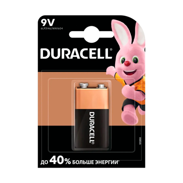 Батарейка Duracell Plus Крона 6LR61 BL1 Alkaline 9V (1/10)