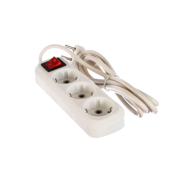 Удлинитель SPARK LUX 320 3р.С/З 16A 8.0м с выкл. белый (1/48)