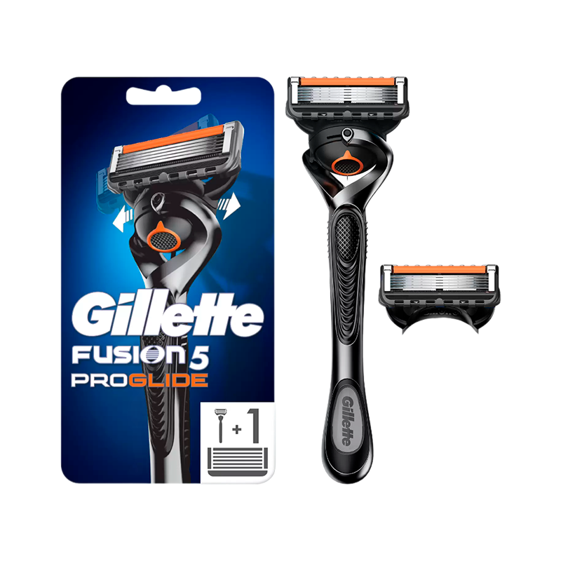 Бритва Gillette FUSION Proglide FLEXBALL 5 лезвий 2 кассеты прорезиненная ручка ENG (1/6)