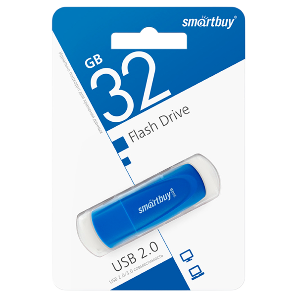 Флеш-накопитель Smartbuy Scout 32GB USB2.0 пластик синий