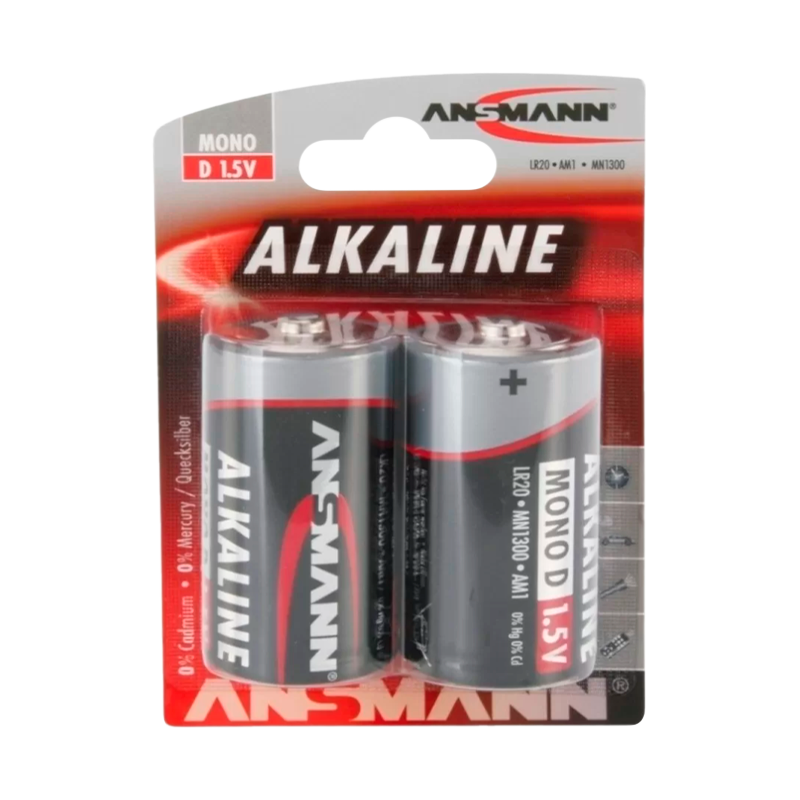 Батарейка ANSMANN RED&nbsp;&nbsp;LR20&nbsp;&nbsp; BL2