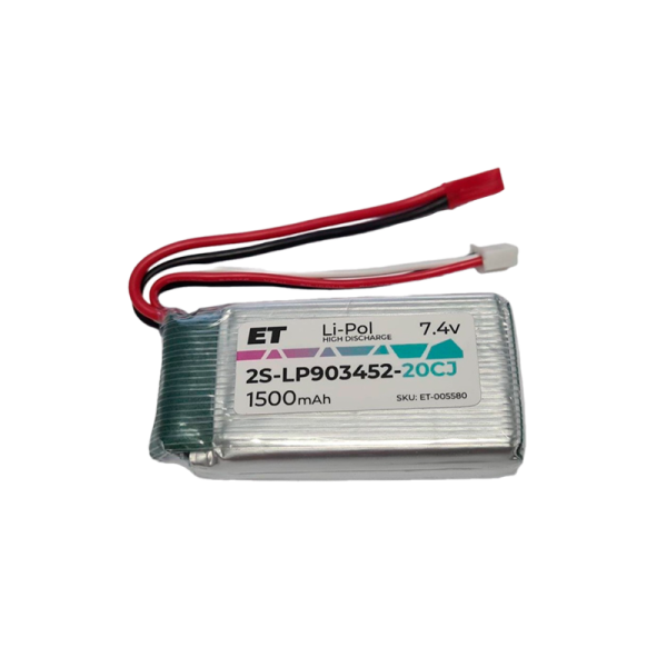 Аккумулятор ET 2S-LP903452-20CJ Li-Pol, 7.4V, 1500mAh (1/100)