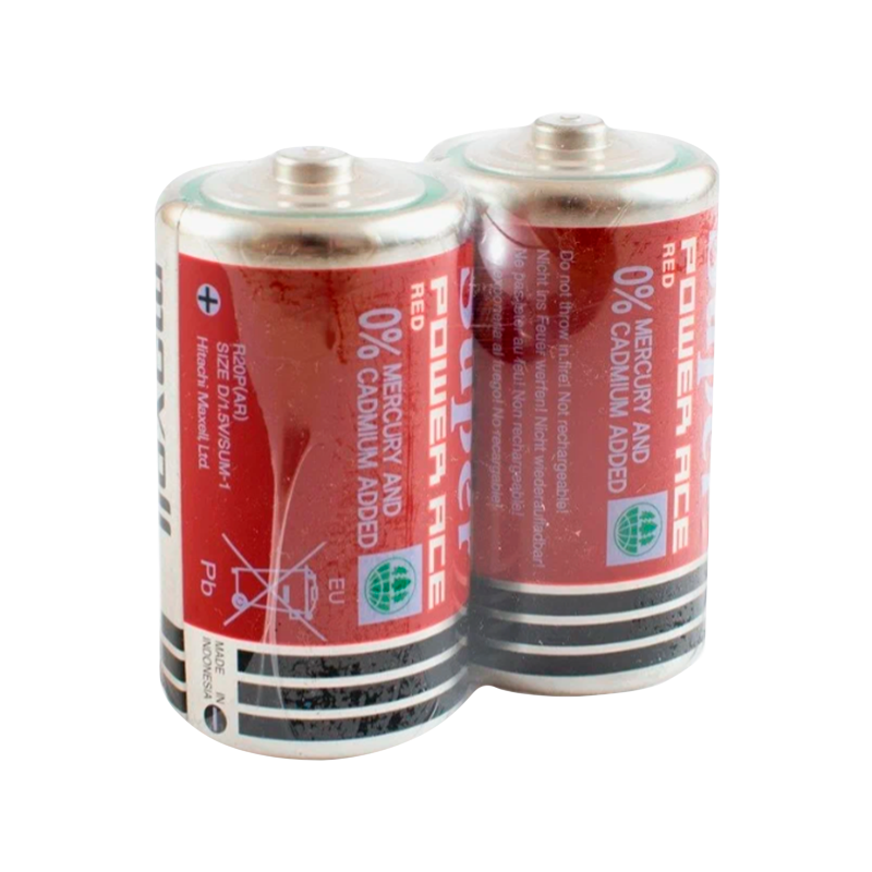 Батарейка Maxell Super Power Ace R20 D Shrink 2 Heavy Duty 1.5V (2/20/200)