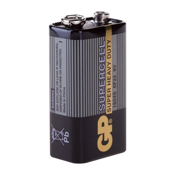 Батарейка GP Supercell Крона 6F22 Shrink 1 Heavy Duty 9V (1/10/500)