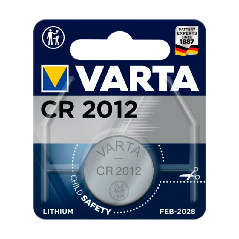 Батарейка Varta ELECTRONICS CR2012 BL1 Lithium 3V (1/10/100)