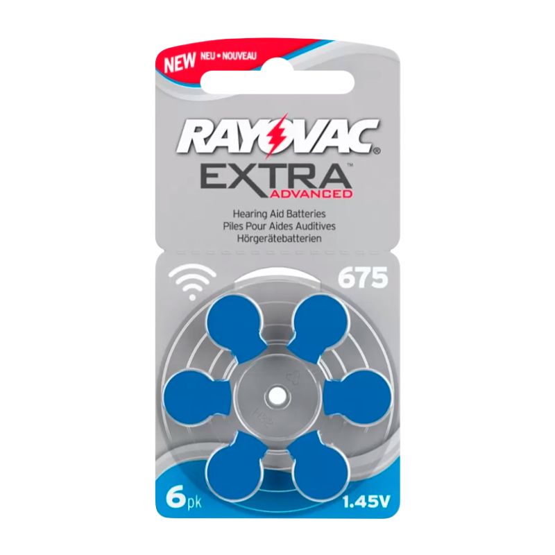 Батарейка Rayovac Extra ZA675 BL6 Zinc Air 1.45V (6/60/600)