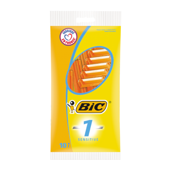 Бритва BIC "БИК 1 Sensitive" 1 лезвие пластиковая ручка 10шт. (1/20)