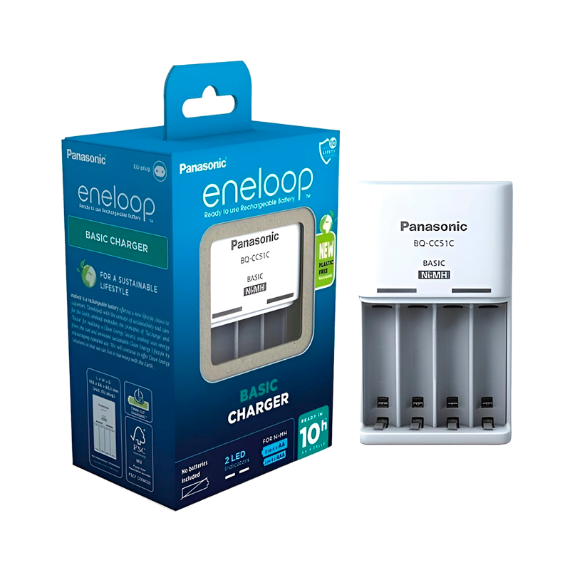 З/У для аккумуляторов Panasonic eneloop Basic Charger AA/AAA 4 слота +4AA 2000mAh (1/8)
