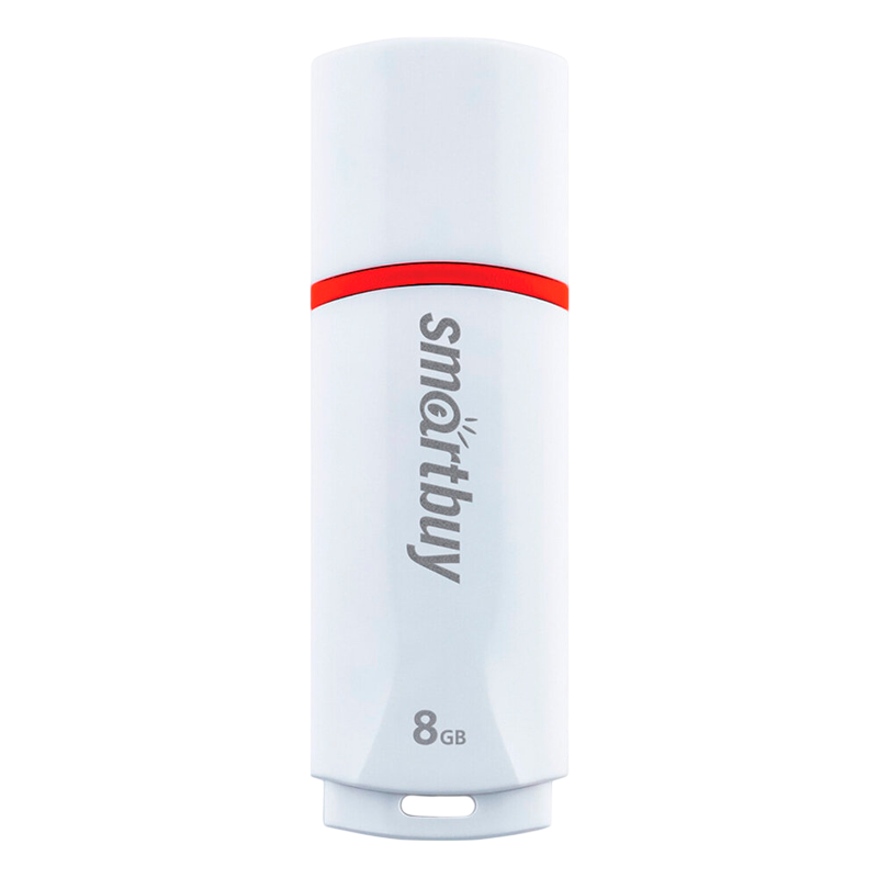 Флеш-накопитель Smartbuy Crown 8GB USB2.0 пластик белый