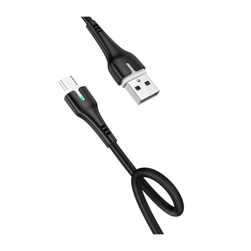 Кабель HOCO X45 USB (m)-microUSB (m) 1.0м 2.4A силикон черный (1/22/220)
