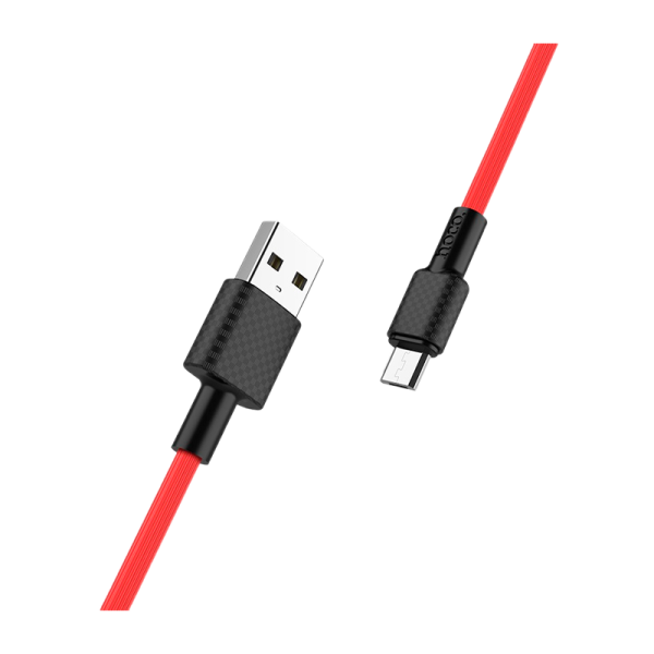 Кабель HOCO X29 USB (m)-microUSB (m) 1.0м 2.0A TPE красный (1/33/330)