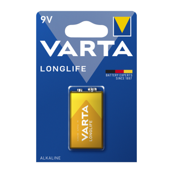 Батарейка Varta LONGLIFE Крона 6LR61 BL1 Alkaline 9V (4122) (1/10/50)