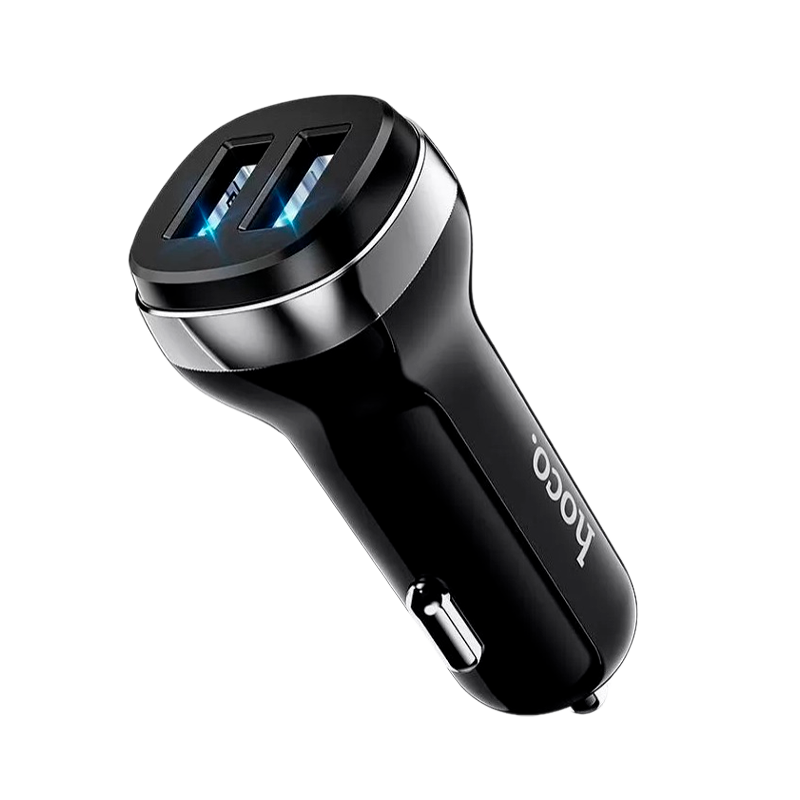 Автомобильное З/У HOCO Z40 2USB 2.4A черный (1/12/120)