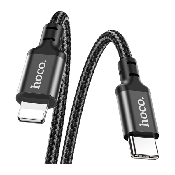 Кабель HOCO X14 Lightning (m)-Type-C (m) 3.0м 20W нейлон черный (1/22/220)