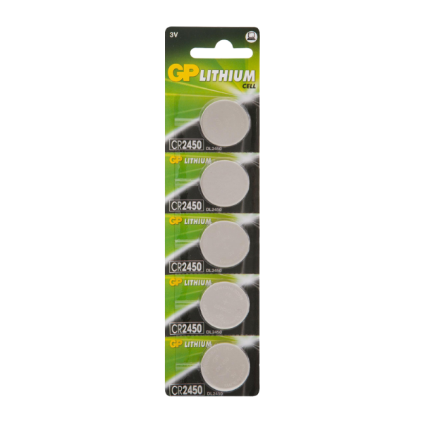 Батарейка GP CR2450 BL5 Lithium 3V (5/100/1000)