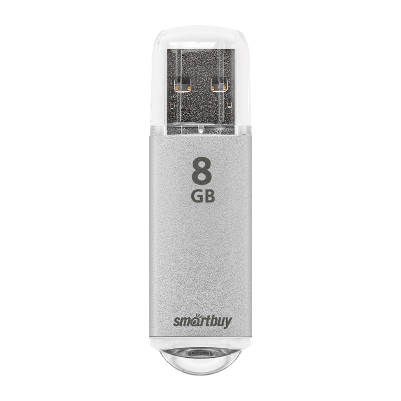 Флеш-накопитель Smartbuy V-Cut 8GB USB2.0 пластик серебряный