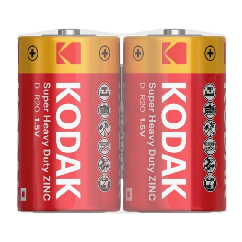 Батарейка Kodak Extra R20 D Shrink 2 Heavy Duty 1.5V (2/24/288)