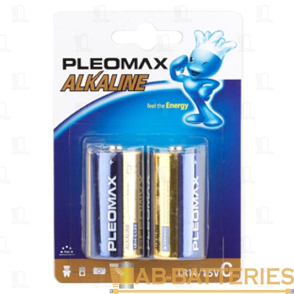 Батарейка Pleomax LR14 C BL2 Alkaline 1.5V (2/20/160/6400)
