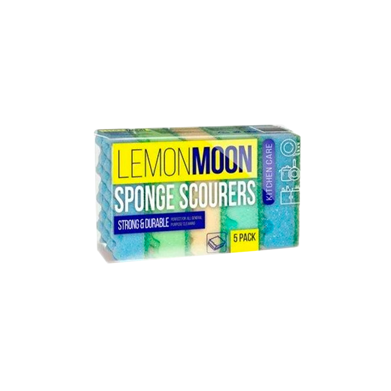 Губка Lemon Moon для посуды с профилированной поверхностью 5 шт (1/72)