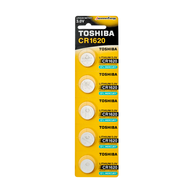 Батарейка Toshiba CR1620 BL5 Lithium 3V (5/100/12000)